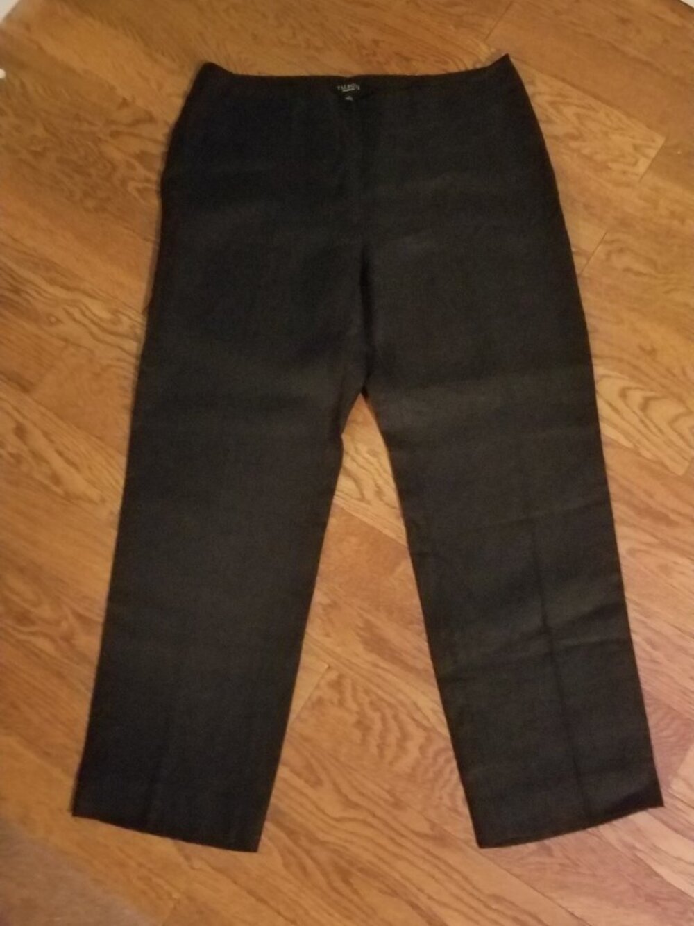 Talbots linen side zip pants, size 14